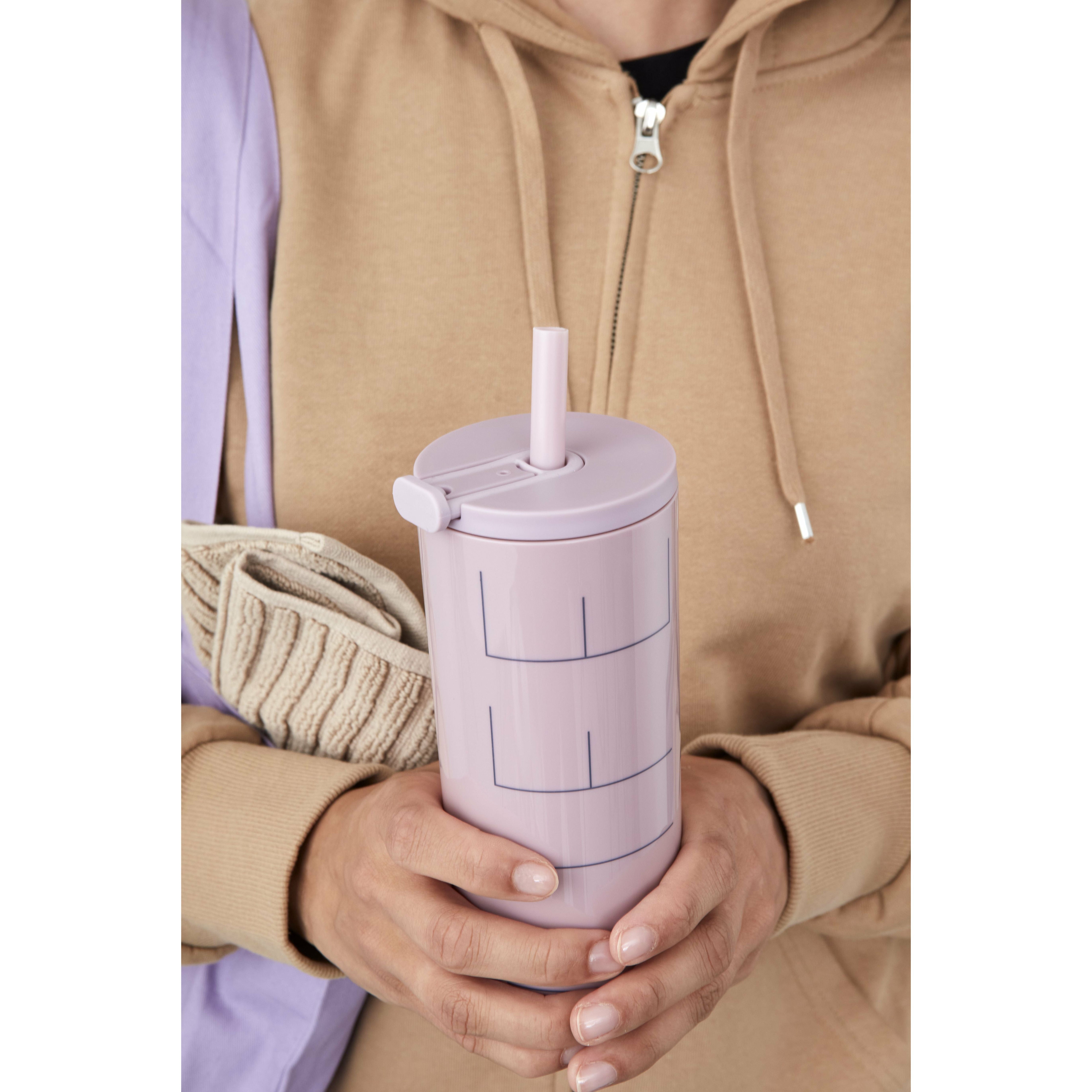 Design Letters Travel Straw Bottle 500 Ml, Lavender