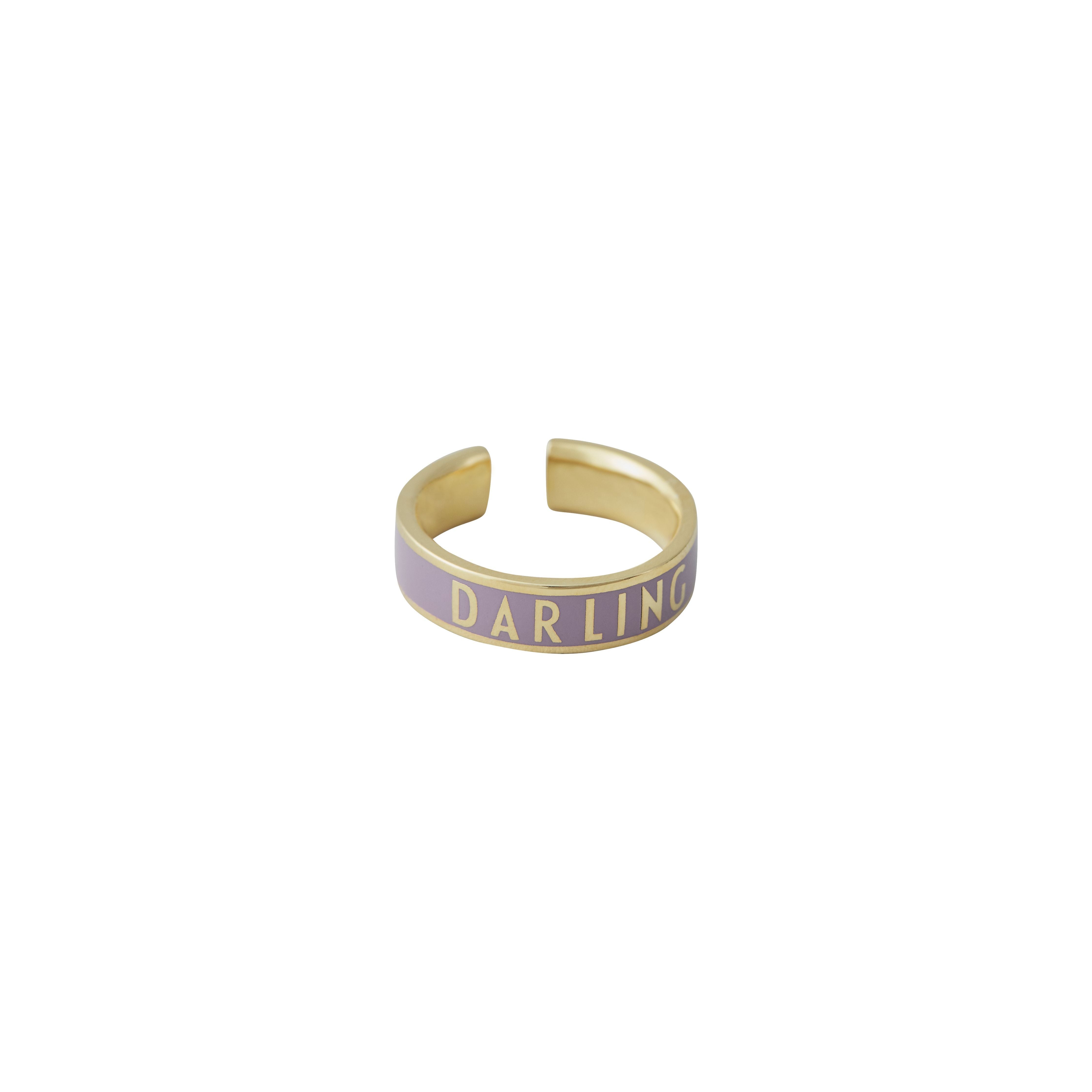 Projektowanie słowo słowo pierścień cukierki ukochany mosiężny złoto plated, fiolet