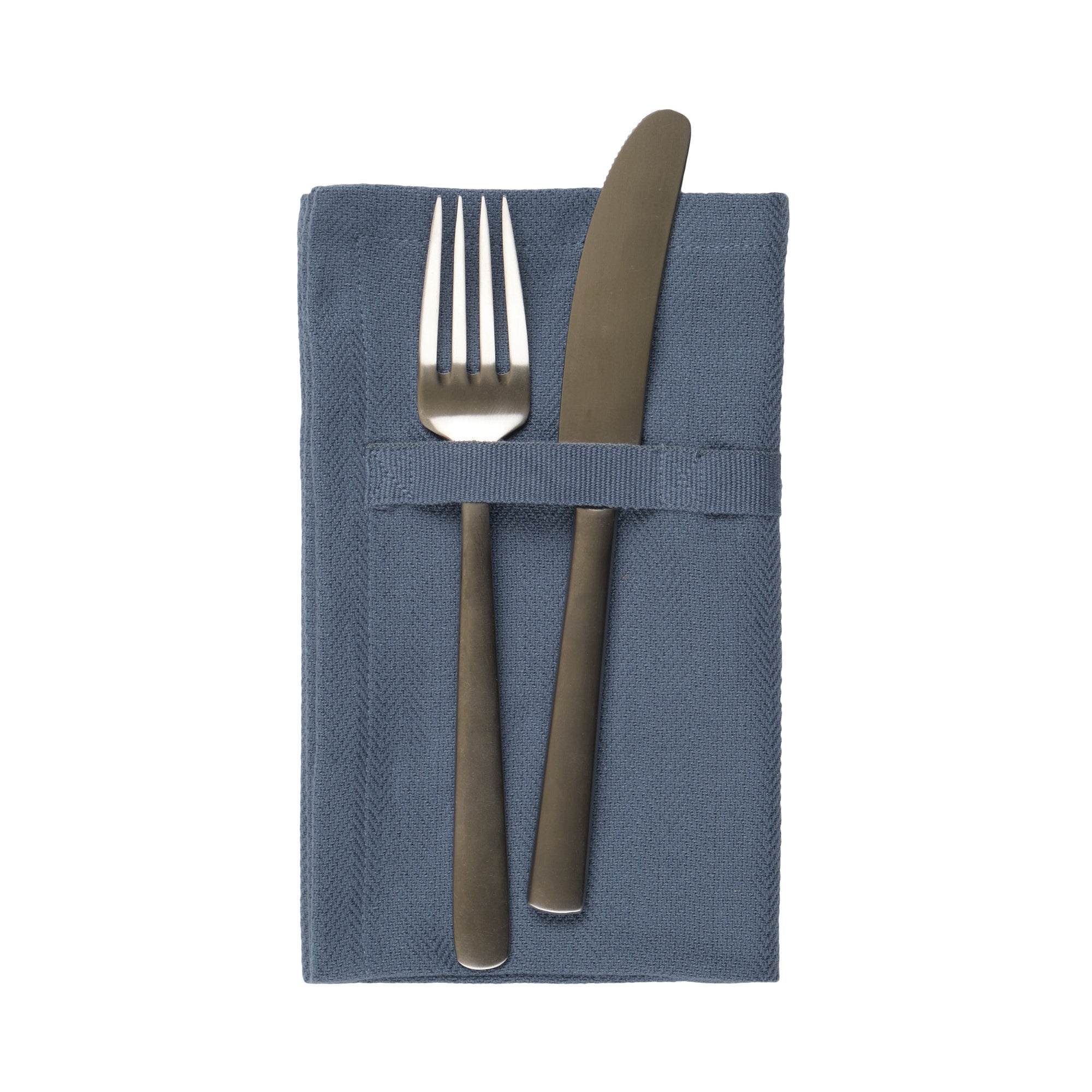 The Organic Company Dinner Napkins, Grey Blue