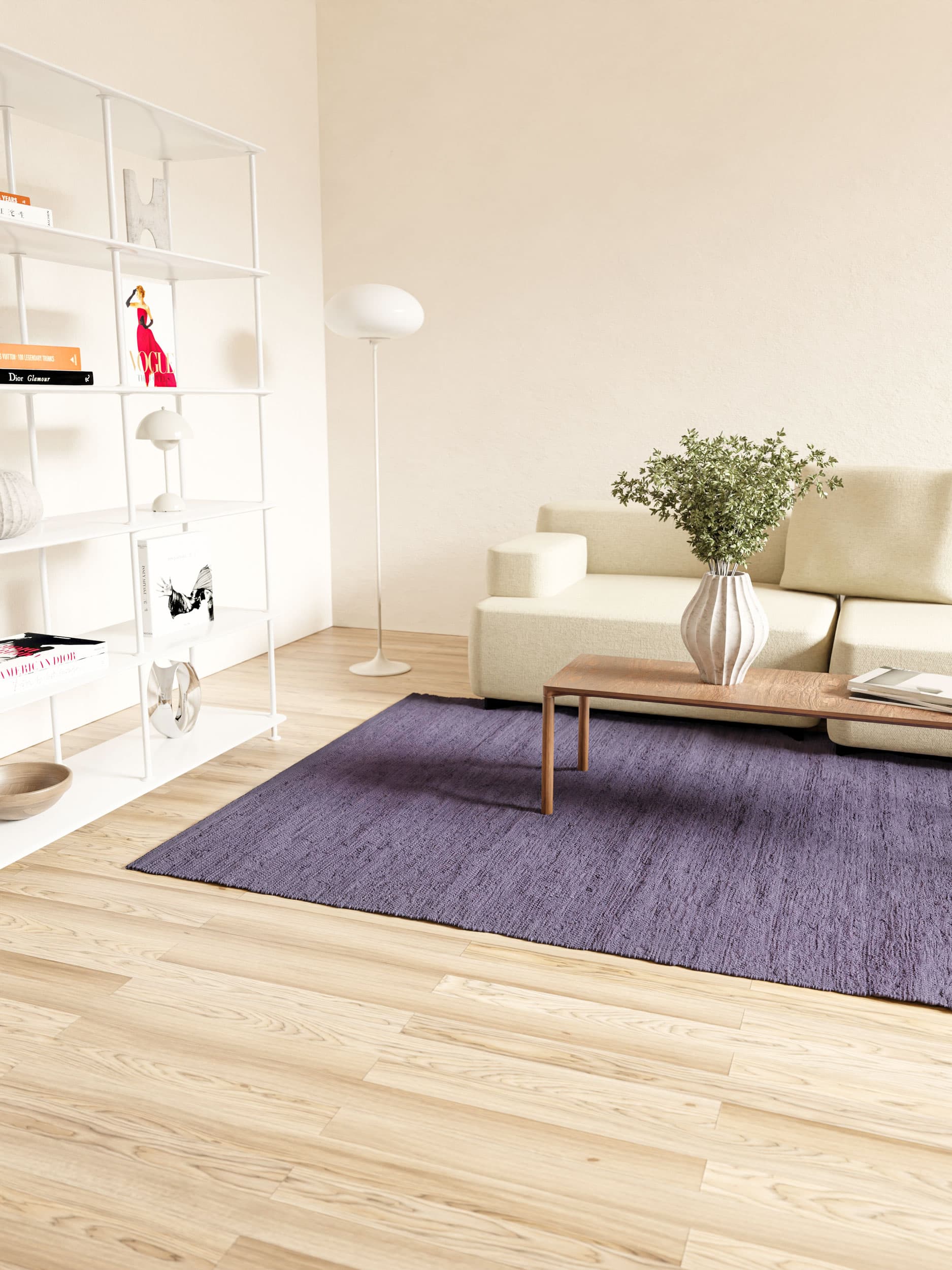 Rug Solid Cotton Rug 65 X 135 Cm, Electric