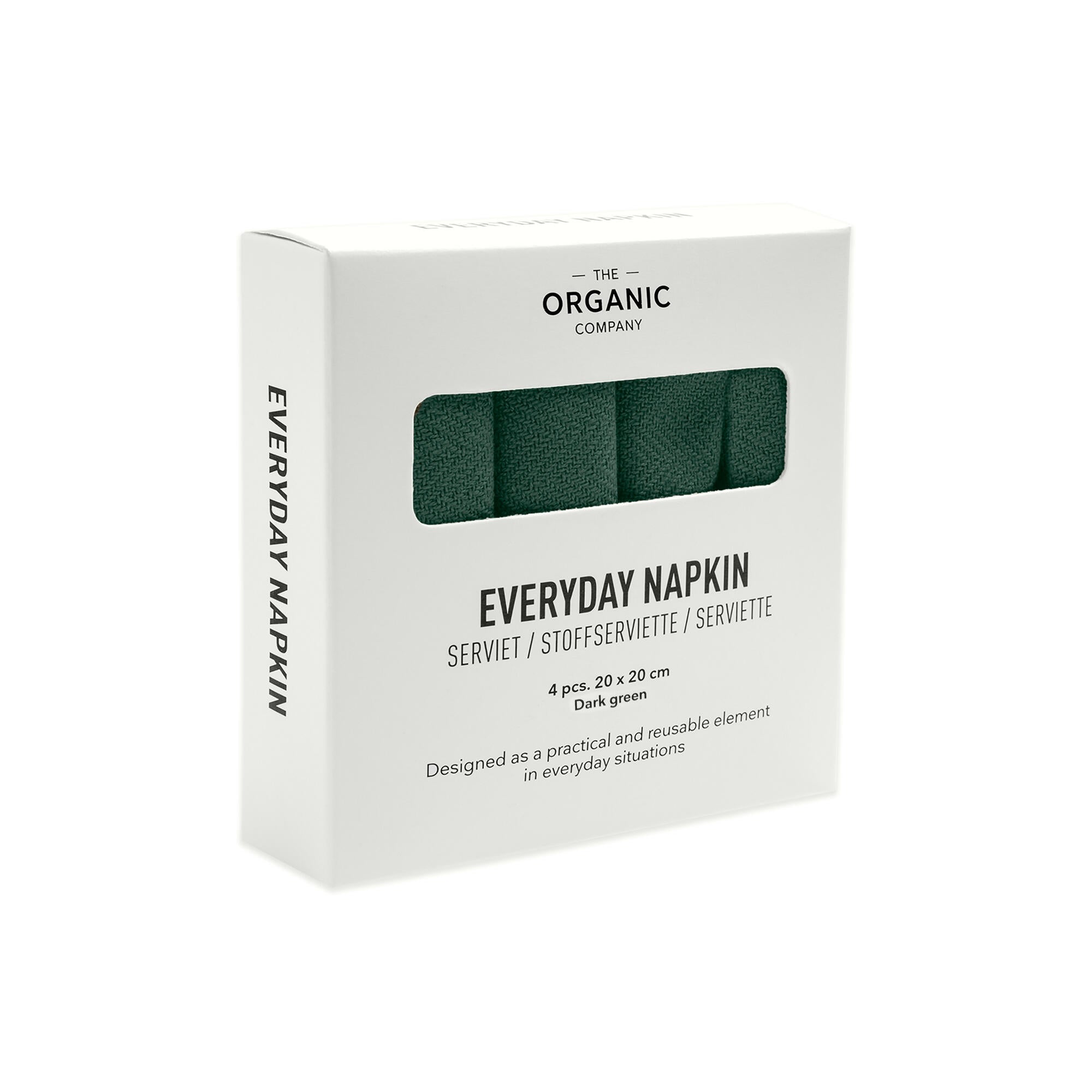 The Organic Company Everyday Napkin, Dark Green