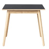 Fdb Møbler C35 Dining Table Oak, Dark Grey Linoleum Tabletop, 82x82cm