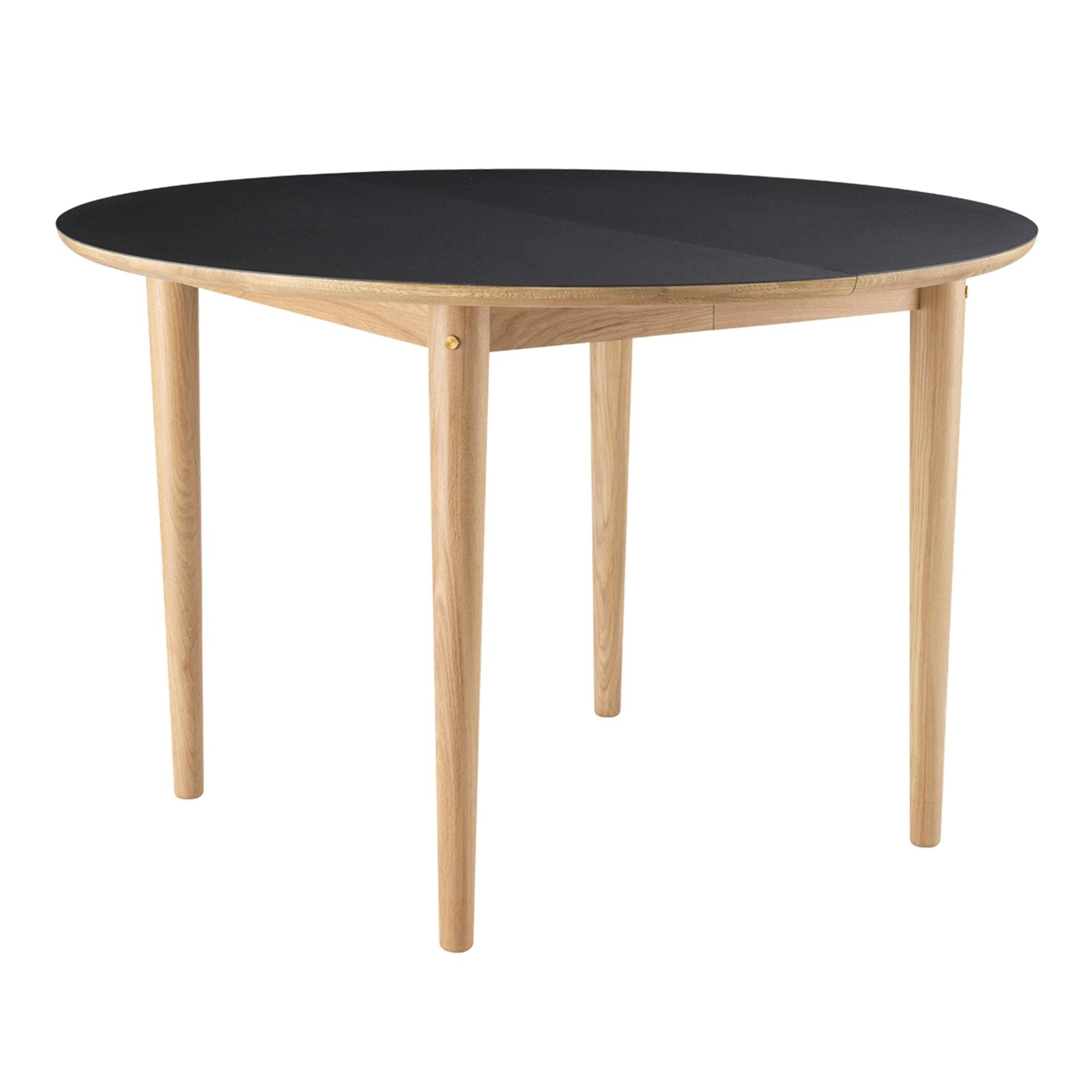 FDB Møbler C62 E stół jadalny z funkcją wyciągnięcia, naturalny/czarny linoleum