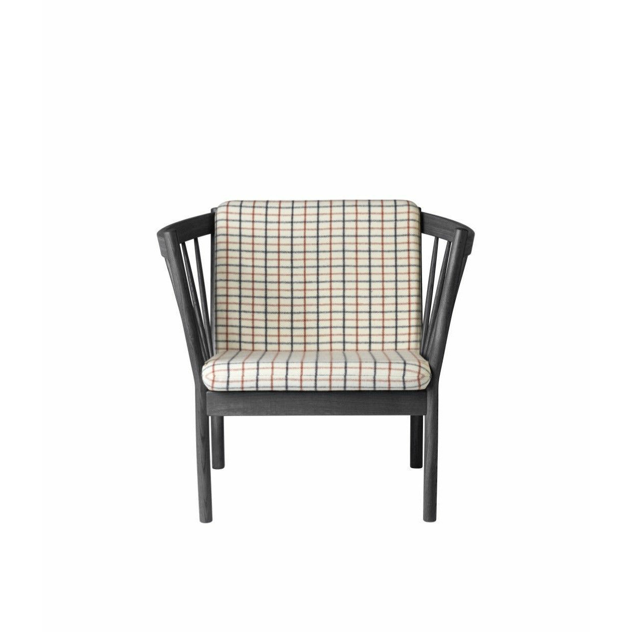 Fdb Møbler J146 Armchair, Black/Rødternet