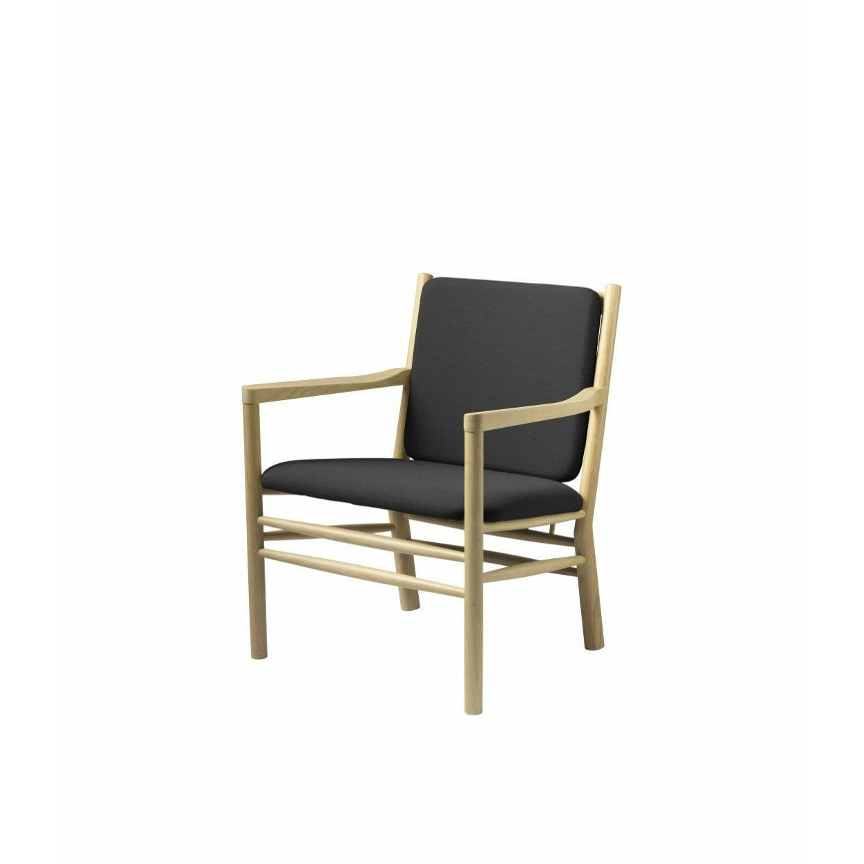 Fdb Møbler J147 Armchair, Natural/Dark Grey