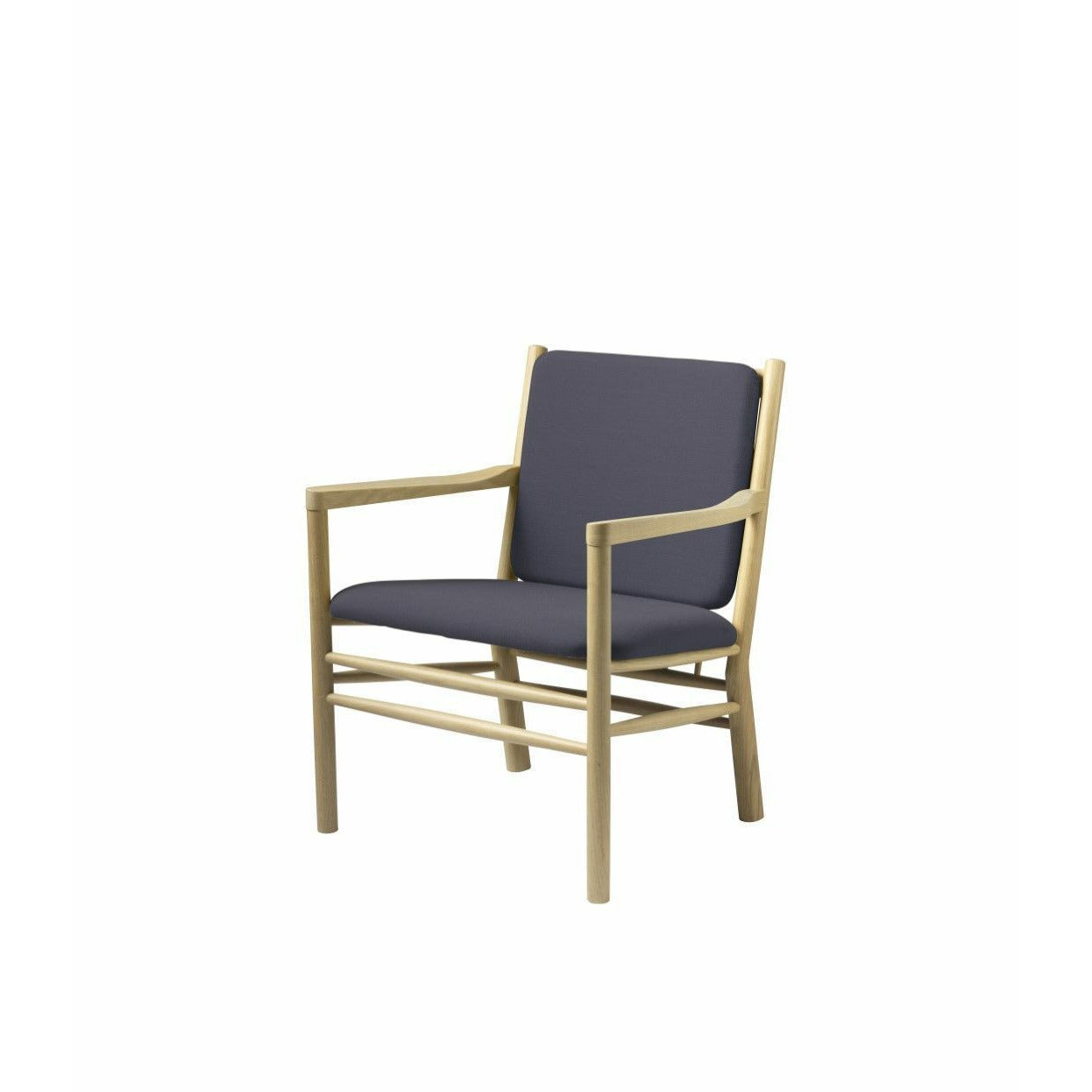 Fdb Møbler J147 Armchair, Natural/Mørkeblå