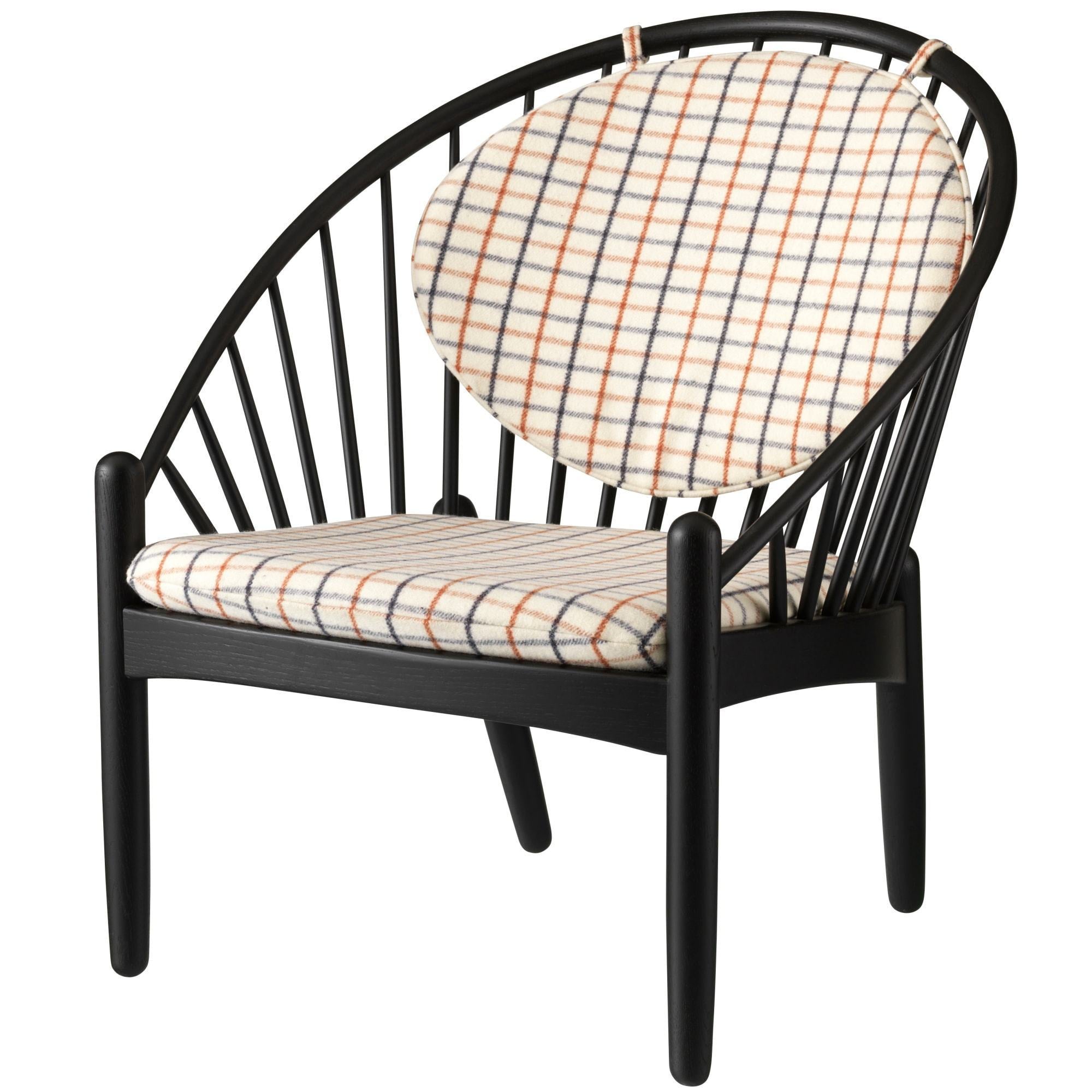 Fdb Møbler J166 Jørna Armchair, Black/Checkered