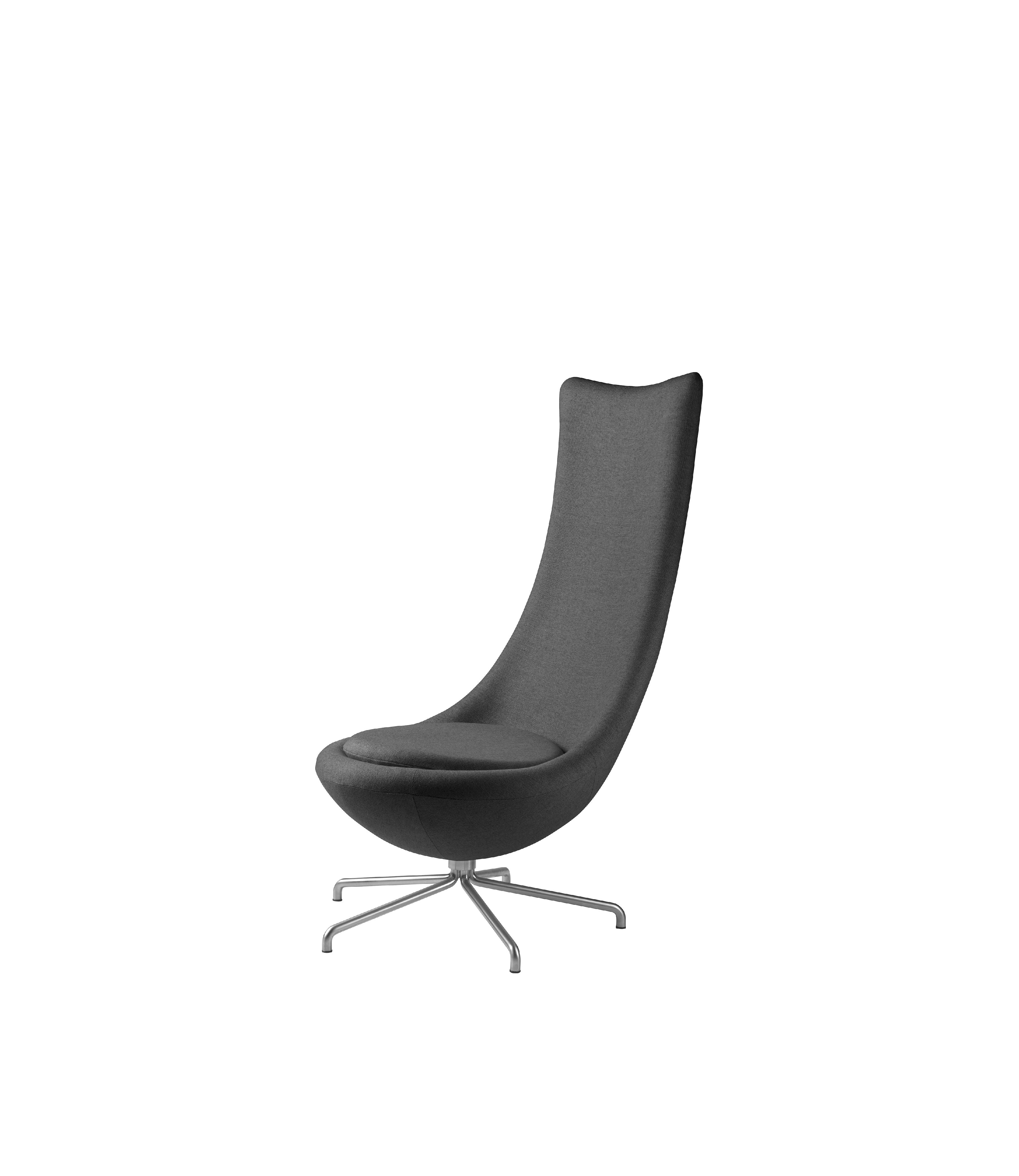 Fdb Møbler L41 Bellamie Lounge Chair With Swivel, Dark Grey/Metal