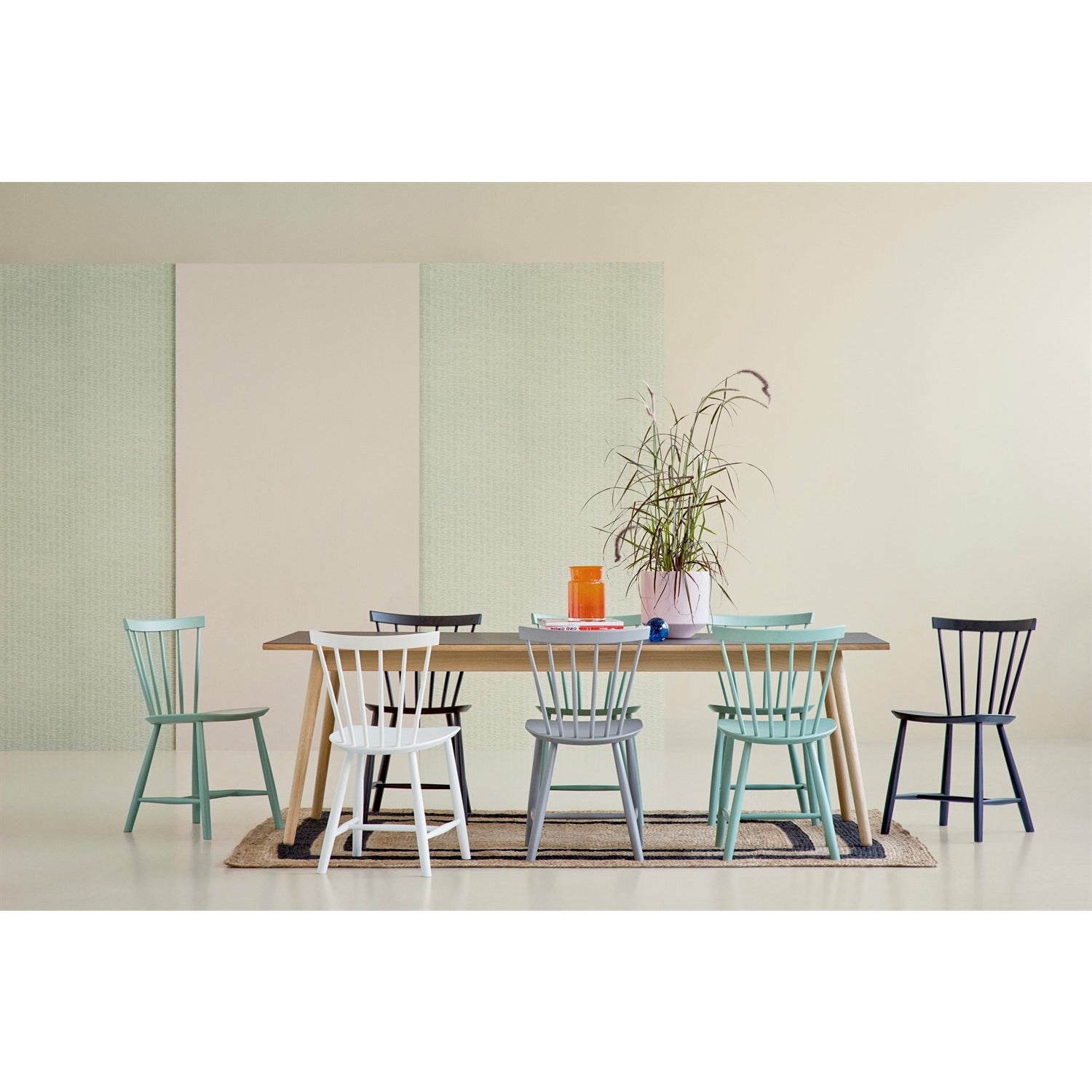 Fdb Møbler Poul Volther J46 Dining Chair Beech, Petrol Blue, H 80cm