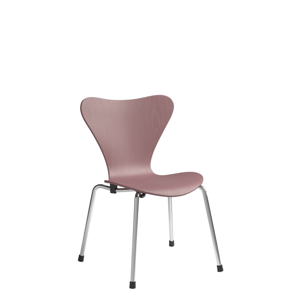 Fritz Hansen 3177 Children's Series 7 Chair, Colored Veneer Ash/Wild Rose