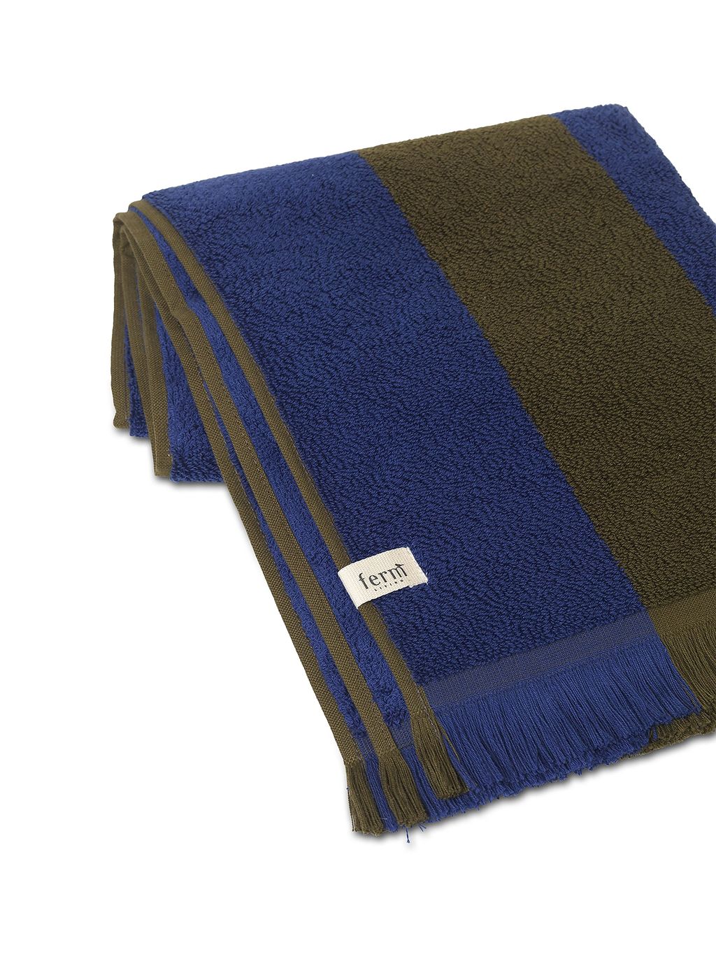Ferm Living Alee Towel 50x100 Cm, Olive/Light Blue