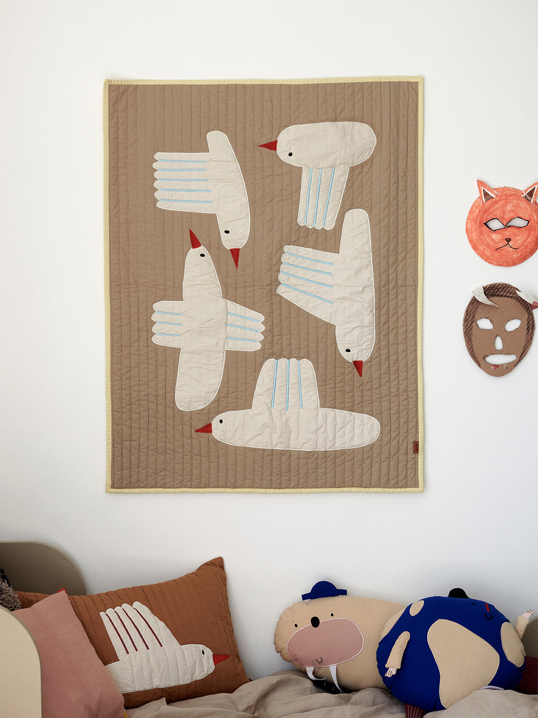 Ferm Living Bird Quilt, Sand