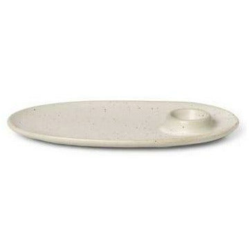 Ferm Living Flow Breakfast Plate, Off White Speckle