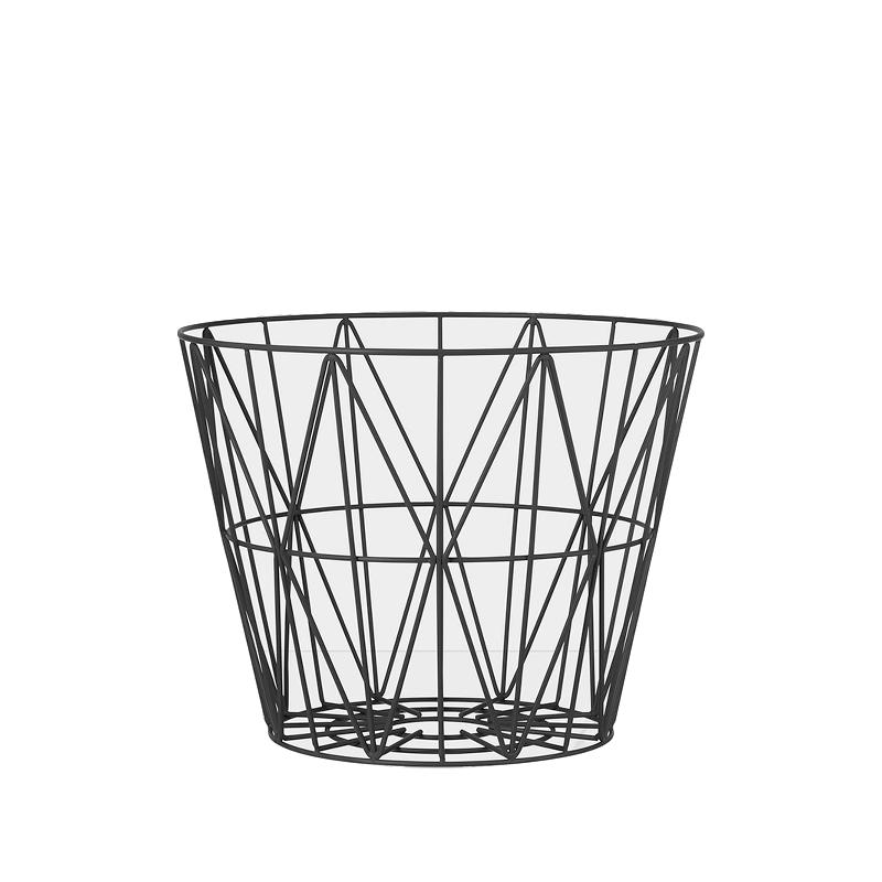 Ferm Living Gwinted Basket Black, Ø50cm