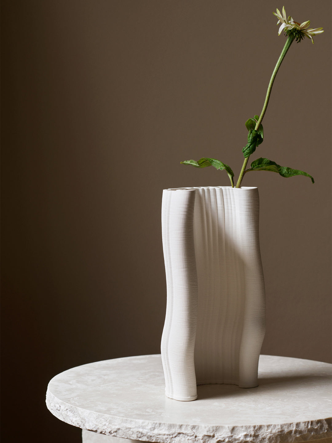 Ferm Living Moire Vase, Off White