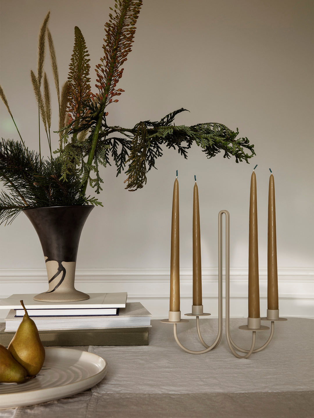 Ferm Living Sway Candelabra, Cashmere