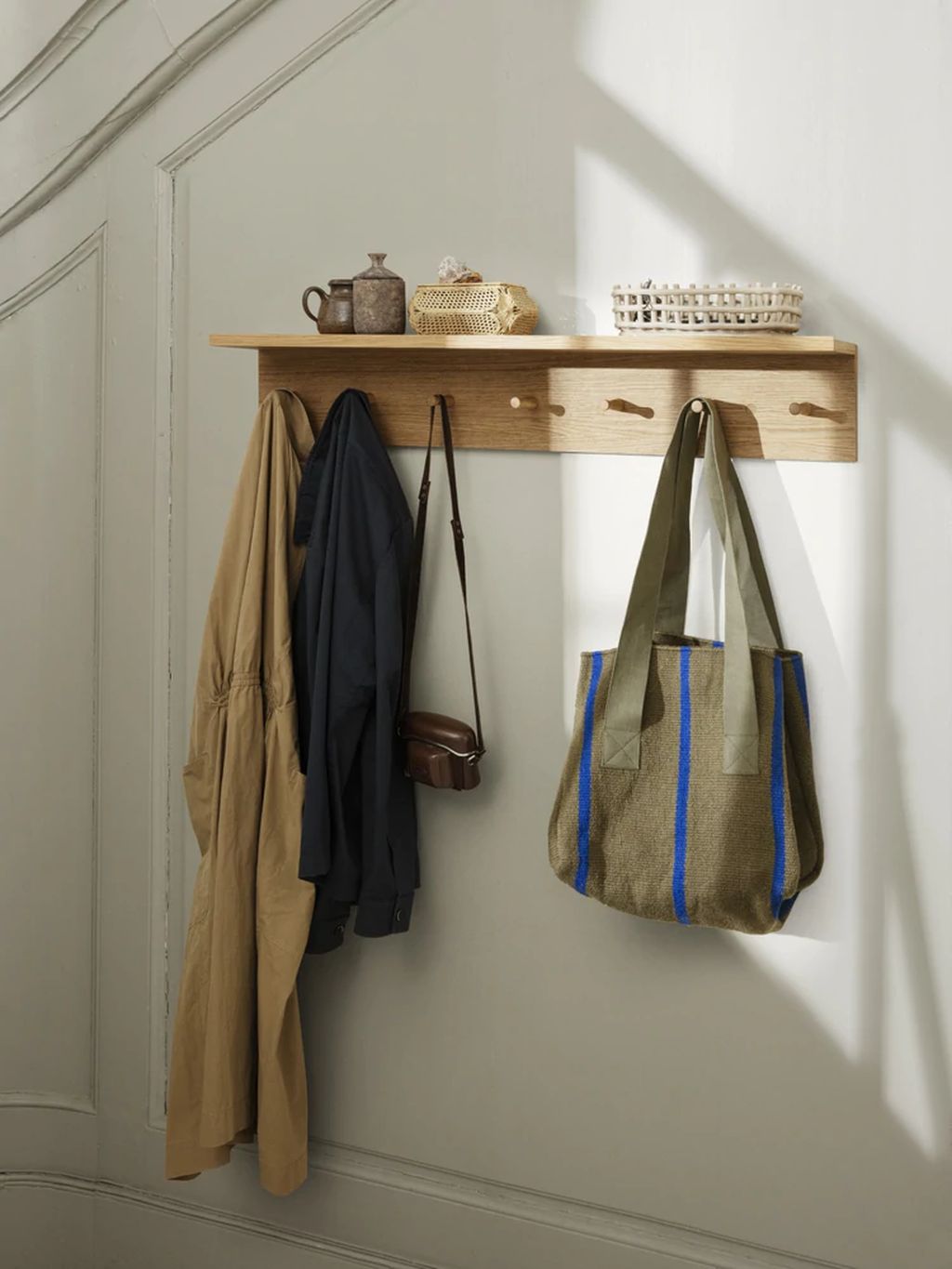 Ferm Living Yard Picnic Bag, Olive/Light Blue