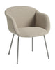 Muuto Fiber Soft Armchair Tube Base, Ecriture 240/Grey