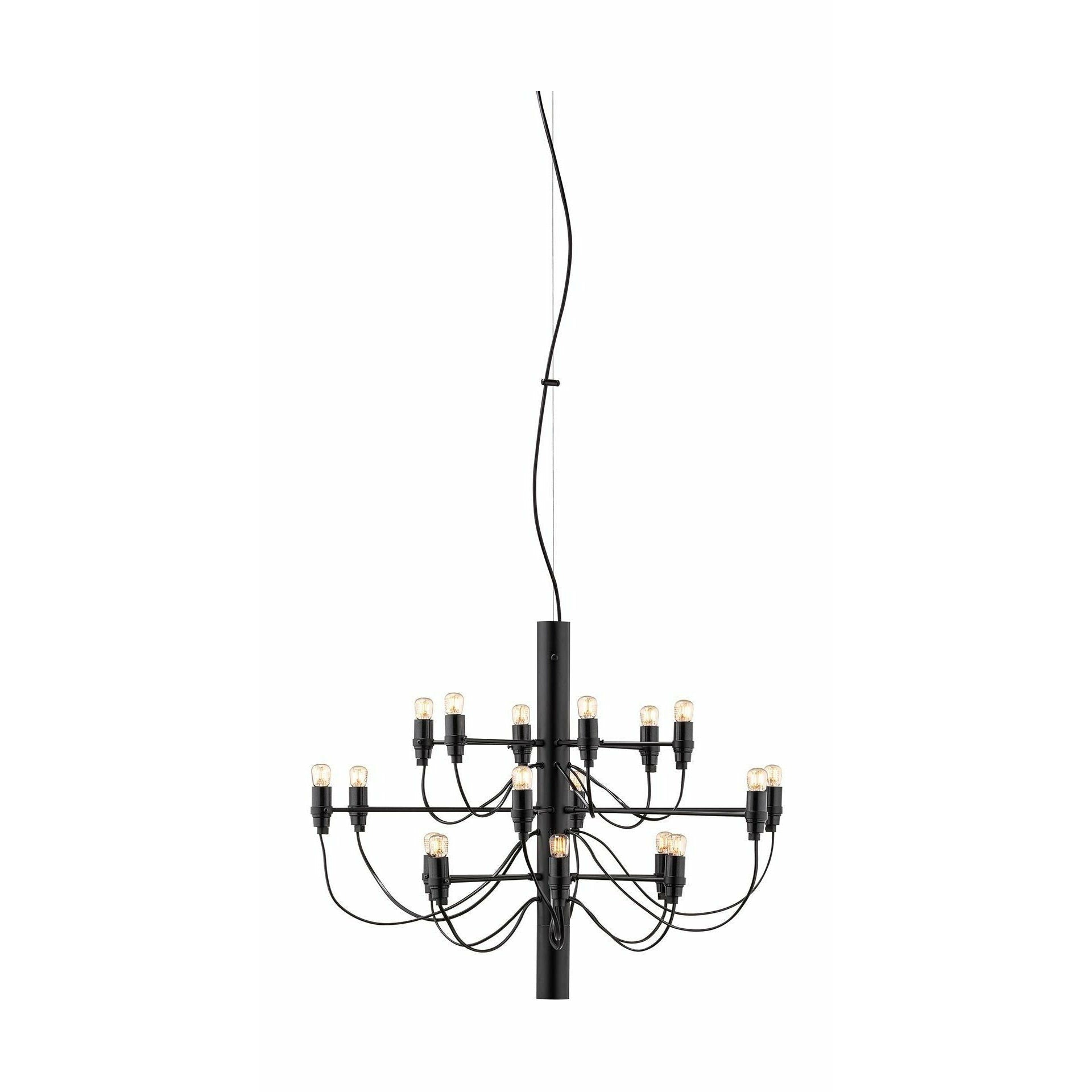 Flos 2097/18 Clear Chandelier, Black Matt