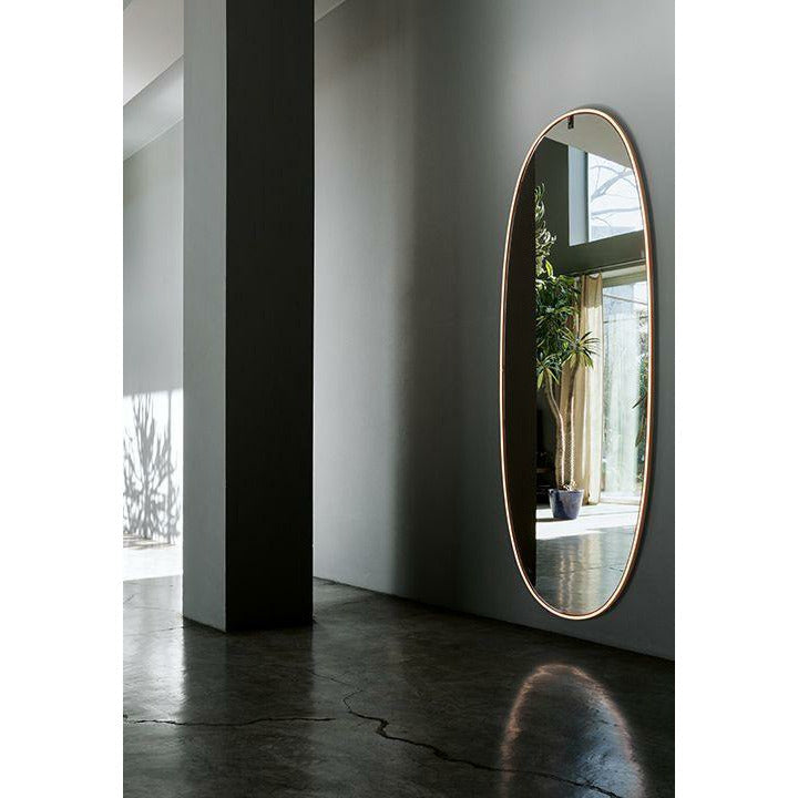 FLOS LA Plus Belle Mirror ze zintegrowanym oświetleniem, aluminium