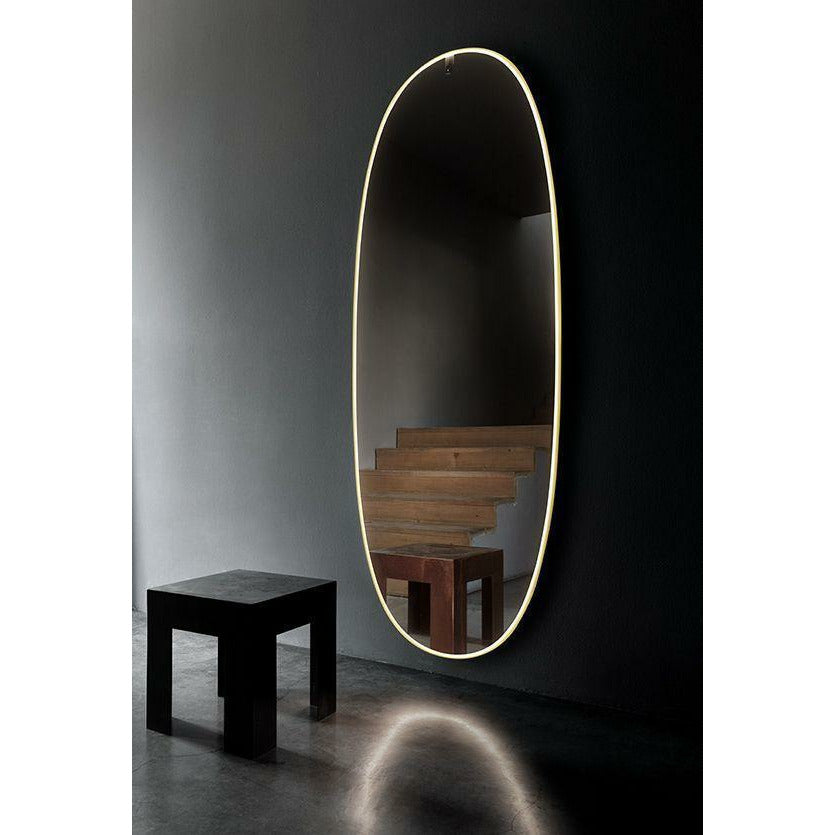 Flos La Plus Belle Mirror With Integrated Lighting, Brushed Gold