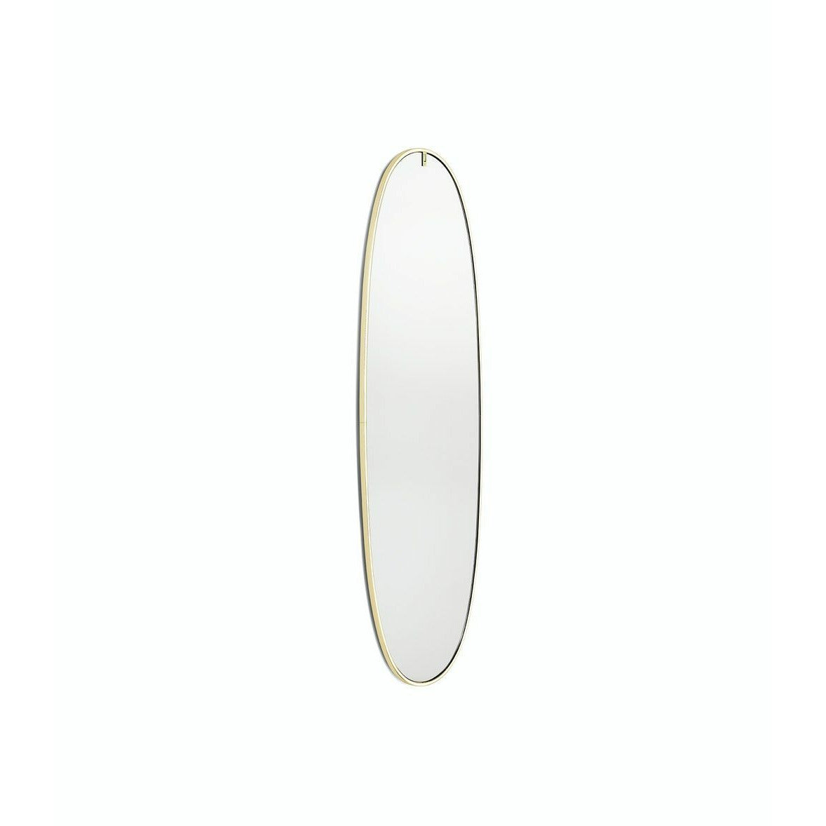 Flos La Plus Belle Mirror ze zintegrowanym oświetleniem, szczotkowane złoto