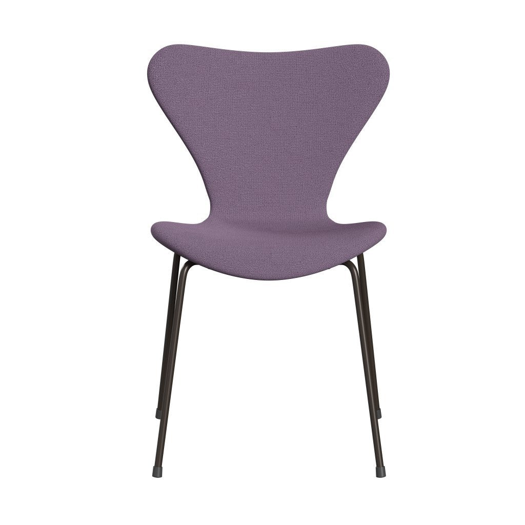 Fritz Hansen 3107 Krzesło pełna tapicerka, brązowy brąz/Capture Light Violet