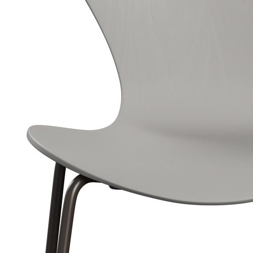 Fritz Hansen 3107 Chair Unupholstered, Brown Bronze/Dyed Ash Nine Grey