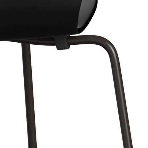 Fritz Hansen 3107 Chair Unupholstered, Brown Bronze/Dyed Ash Black