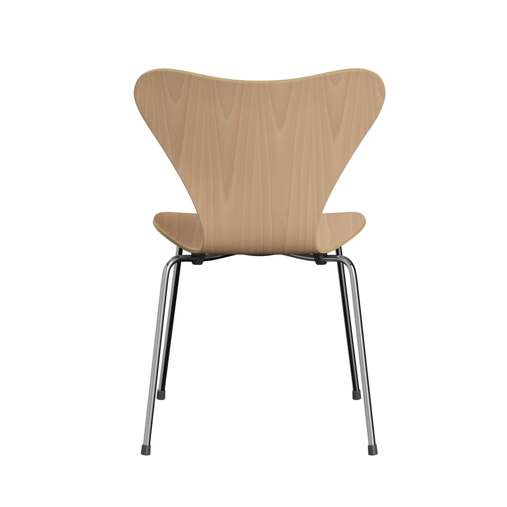 FRITZ HANSEN 3107 Krzesło niezapicerowane, Chrome/Beech Natural