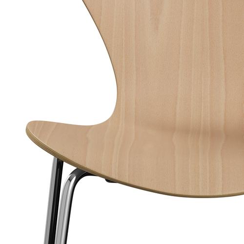 FRITZ HANSEN 3107 Krzesło niezapicerowane, Chrome/Beech Natural