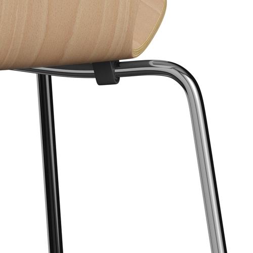 FRITZ HANSEN 3107 Krzesło niezapicerowane, Chrome/Beech Natural