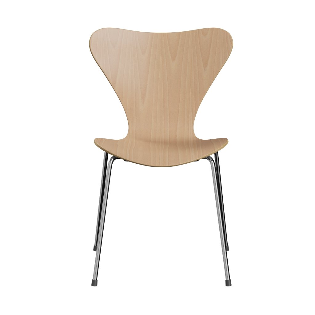 FRITZ HANSEN 3107 Krzesło niezapicerowane, Chrome/Beech Natural