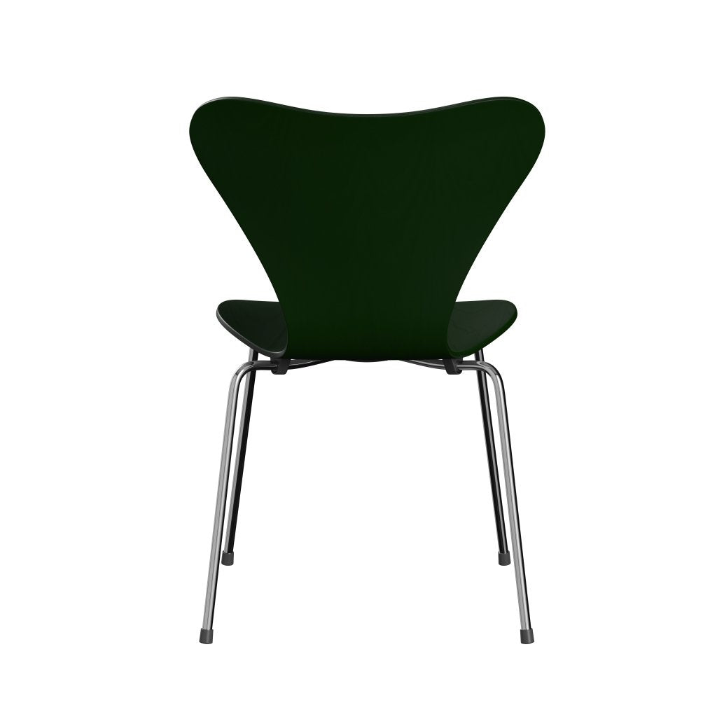 Fritz Hansen 3107 Krzesło bezzapisowe, Chrome/Dyed Ash Evergreen