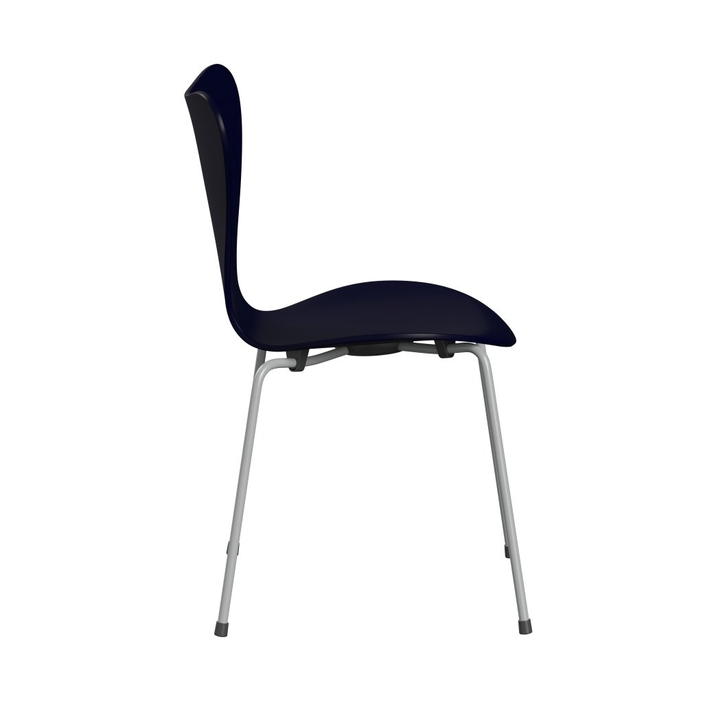 Fritz Hansen 3107 Krzesło bezzapisowe, dziewięć szary/lakierowany Midnight Blue