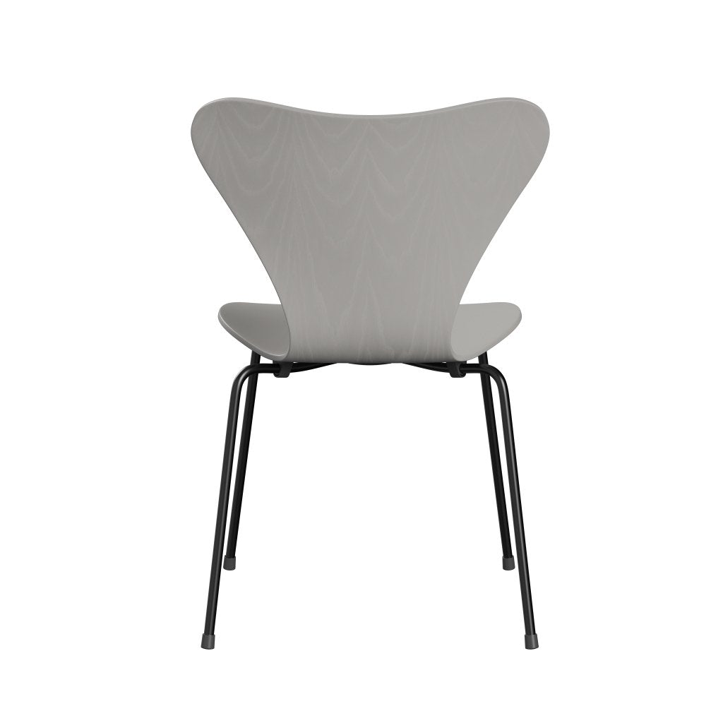 Fritz Hansen 3107 Chair Unupholstered, Black/Dyed Ash Nine Grey