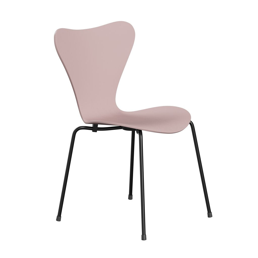 Fritz Hansen 3107 Chair Unupholstered, Black/Coloured Ash Pale Rose