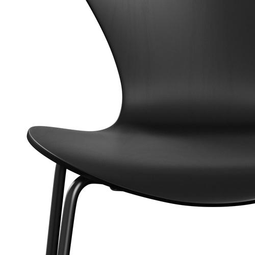 Fritz Hansen 3107 Chair Unupholstered, Black/Dyed Ash Black