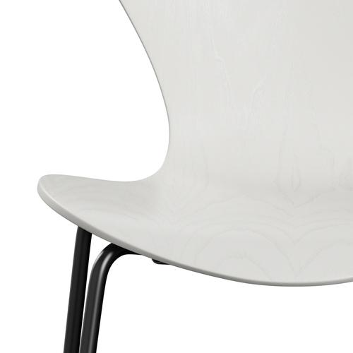 Fritz Hansen 3107 Chair Unupholstered, Black/Dyed Ash White