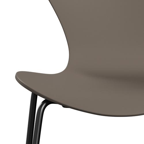 Fritz Hansen 3107 Chair Unupholstered, Black/Lacquered Deep Clay