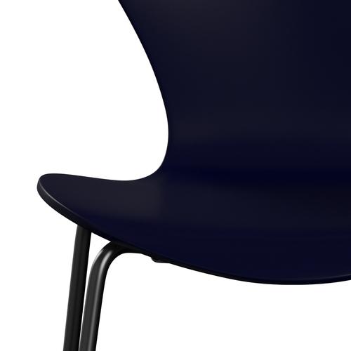 Fritz Hansen 3107 Krzesło Niezapicerowane, czarne/lakierowane Midnight Blue