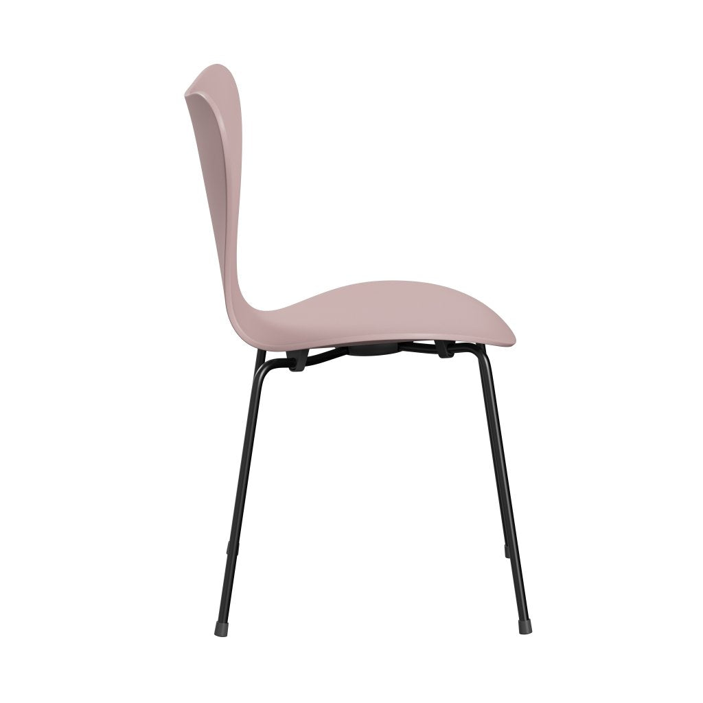 Fritz Hansen 3107 Chair Unupholstered, Black/Lacquered Pale Rose