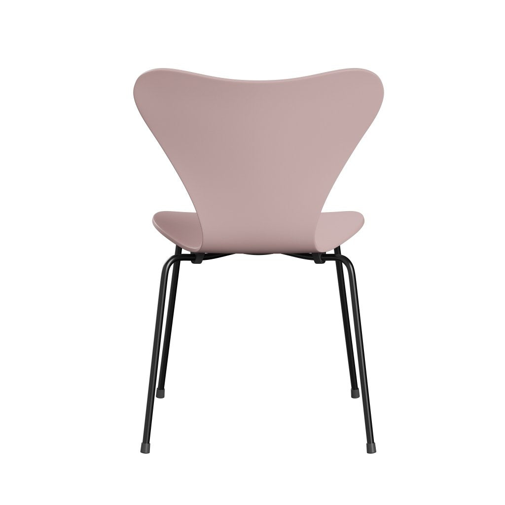 Fritz Hansen 3107 Chair Unupholstered, Black/Lacquered Pale Rose