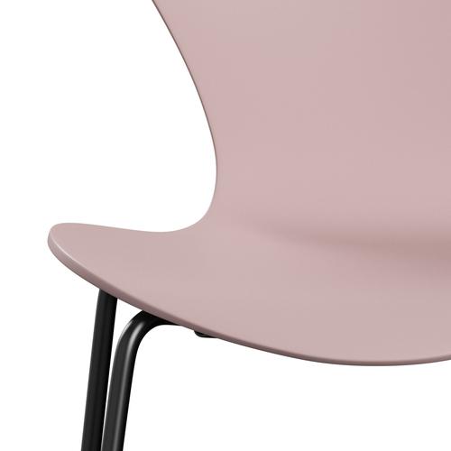 Fritz Hansen 3107 Chair Unupholstered, Black/Lacquered Pale Rose