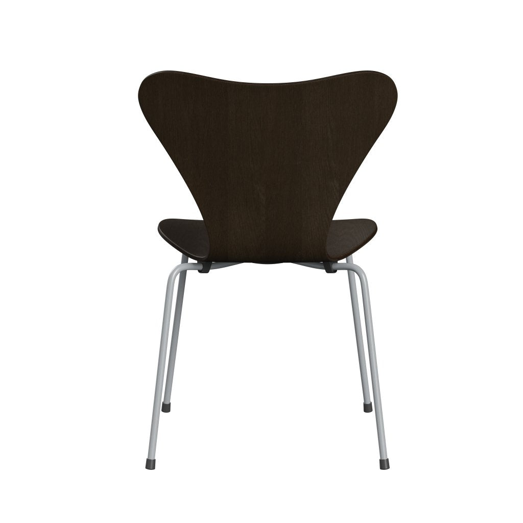 Fritz Hansen 3107 Chair Unupholstered, Silver Grey/Dark Stained Oak