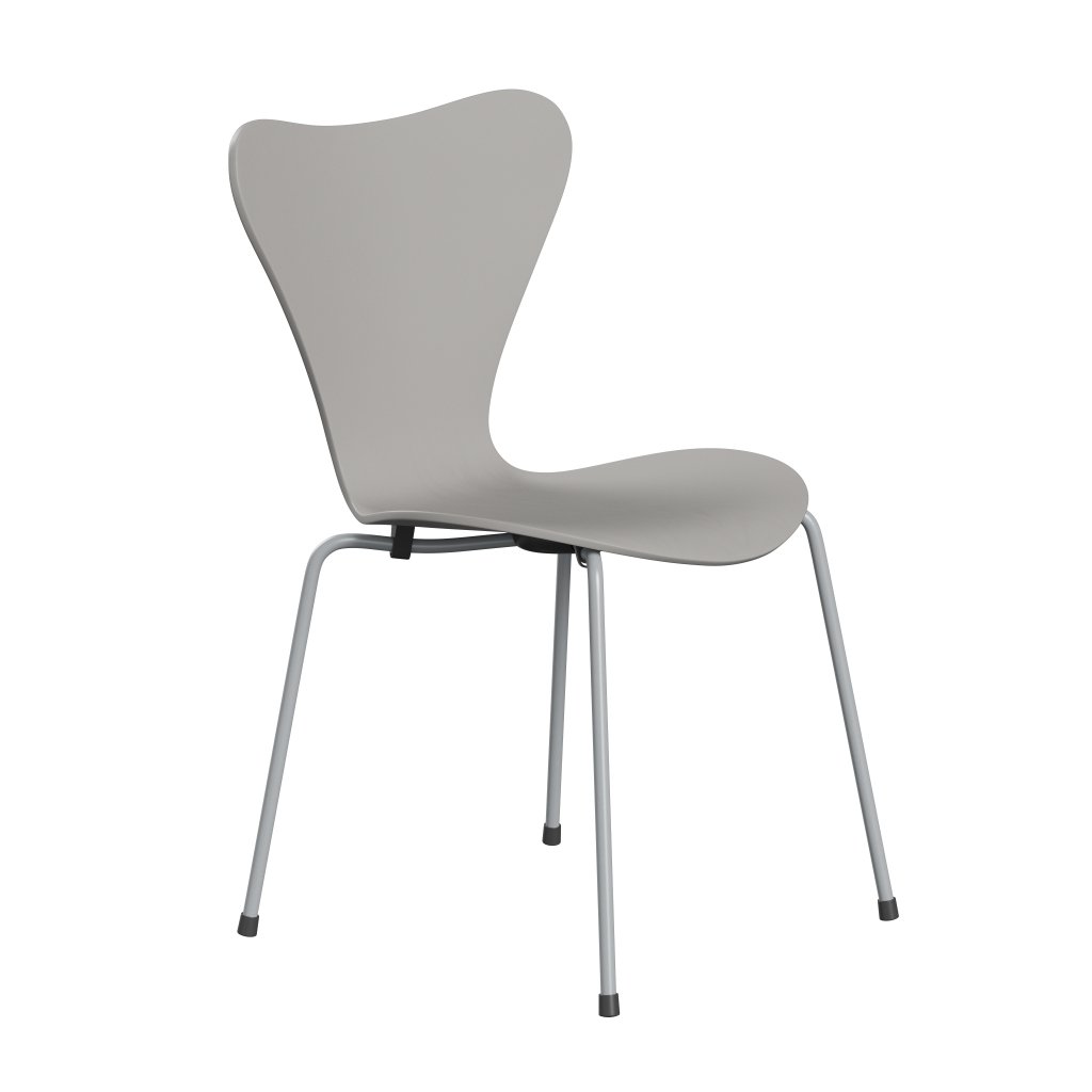 Fritz Hansen 3107 Chair Unupholstered, Silver Grey/Dyed Ash Nine Grey