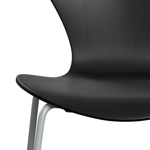 Fritz Hansen 3107 Chair Unupholstered, Silver Grey/Coloured Ash Black