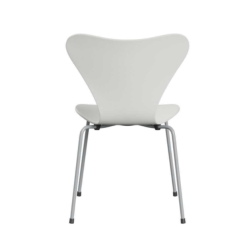 Fritz Hansen 3107 Chair Unupholstered, Silver Grey/Lacquered White