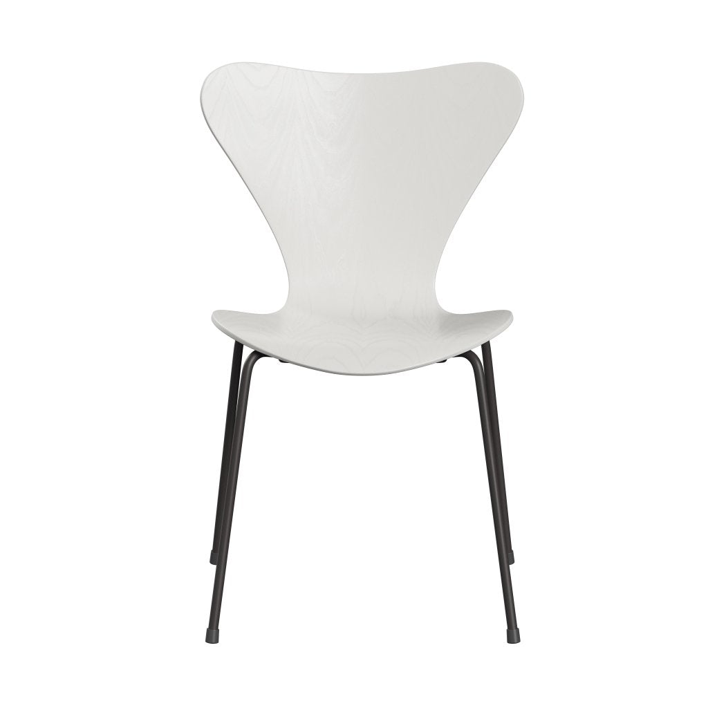 Fritz Hansen 3107 Chair Unupholstered, Warm Graphite/Dyed Ash White