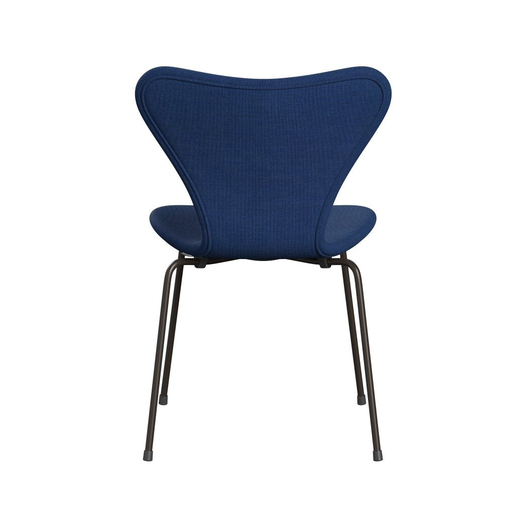 Fritz Hansen 3107 Chair Full Upholstery, Brown Bronze/Canvas Light Blue (Ca0746)